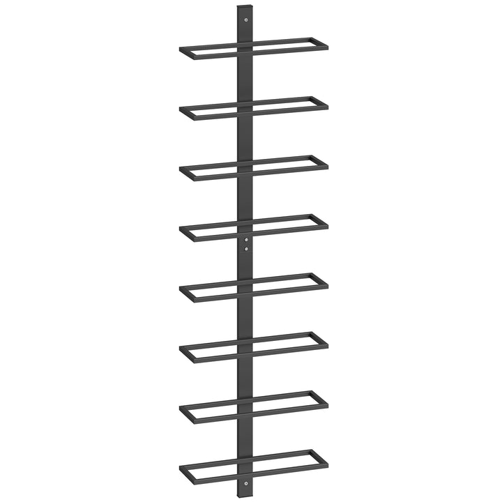 Wall Mounted Wine Rack, 8 Tier Metal Wine Display Rack, Storage Holder