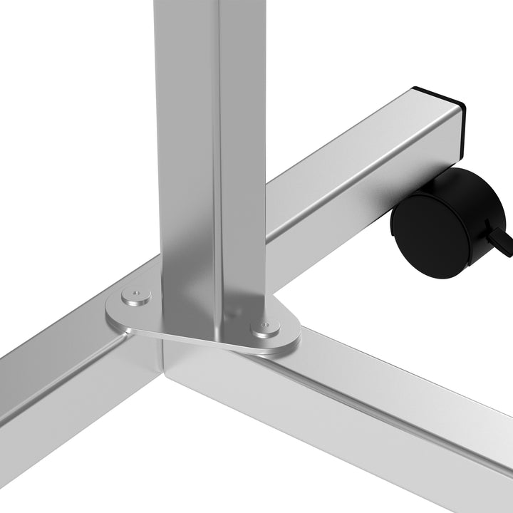 MCL Height Adjustable Over Bed Table with Wheels, C Shaped Laptop Desk, Portable Hospital Bed Table for Living Room, Bedroom, Black