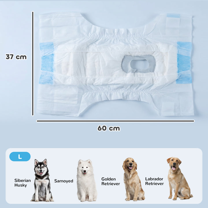 Disposable Dog Diapers Female for L Dogs Incontinence or Excitable Uri