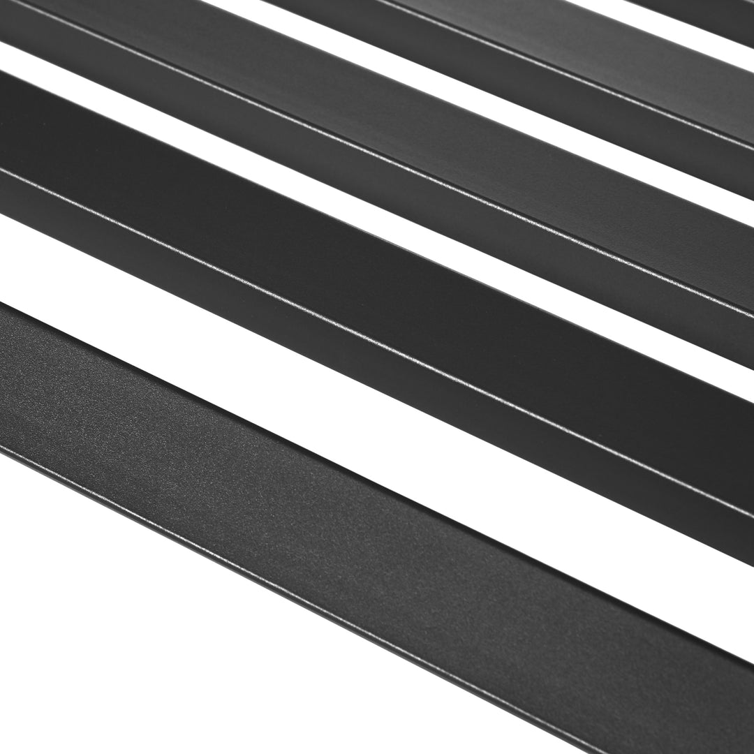 MCL Stylish 2 Seater Metal Garden Porch Chair Bench Stable Patio Outdoor Park Metal Bench - Black