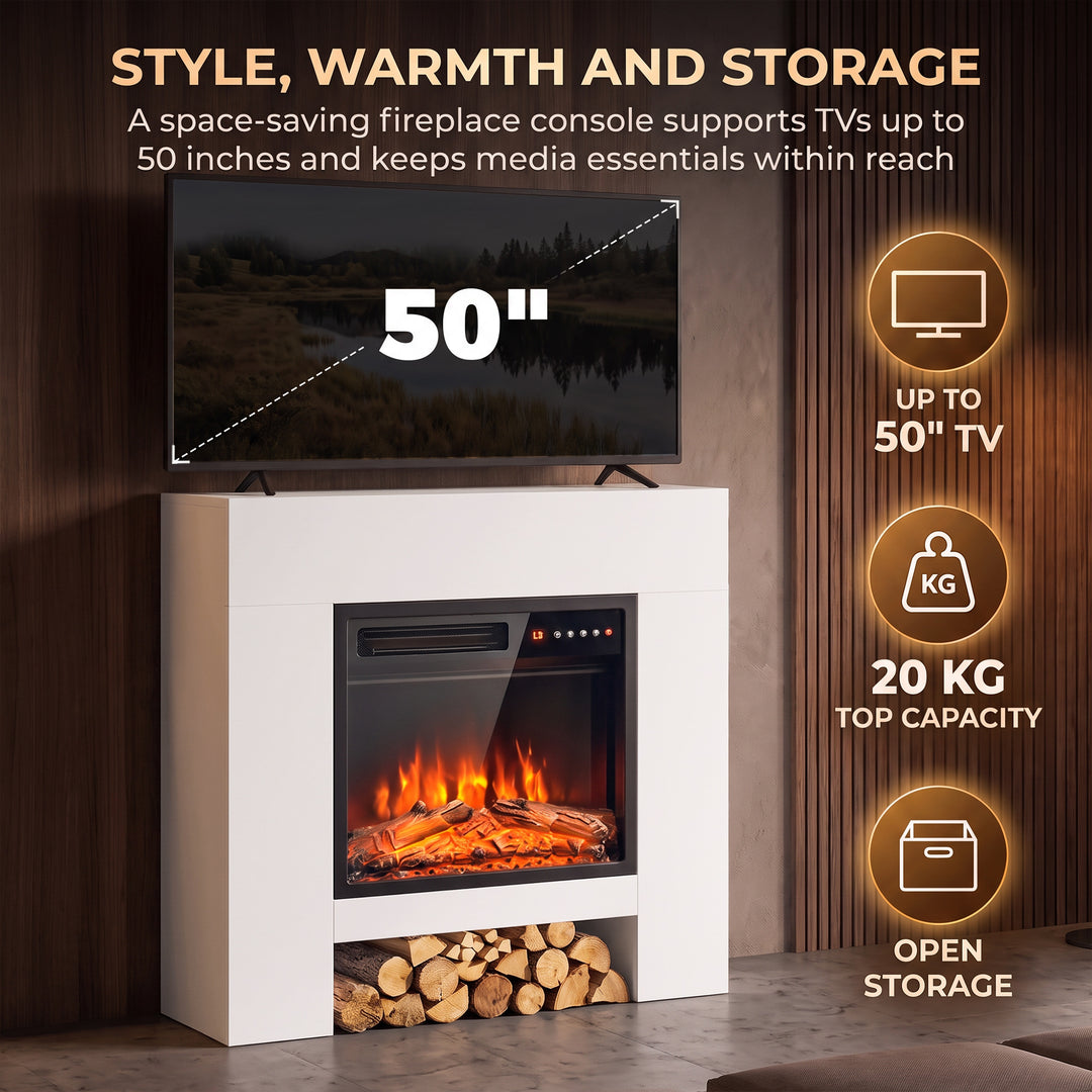 Freestanding Electric Fireplace Suite, Electric Fire and Surround - view 4