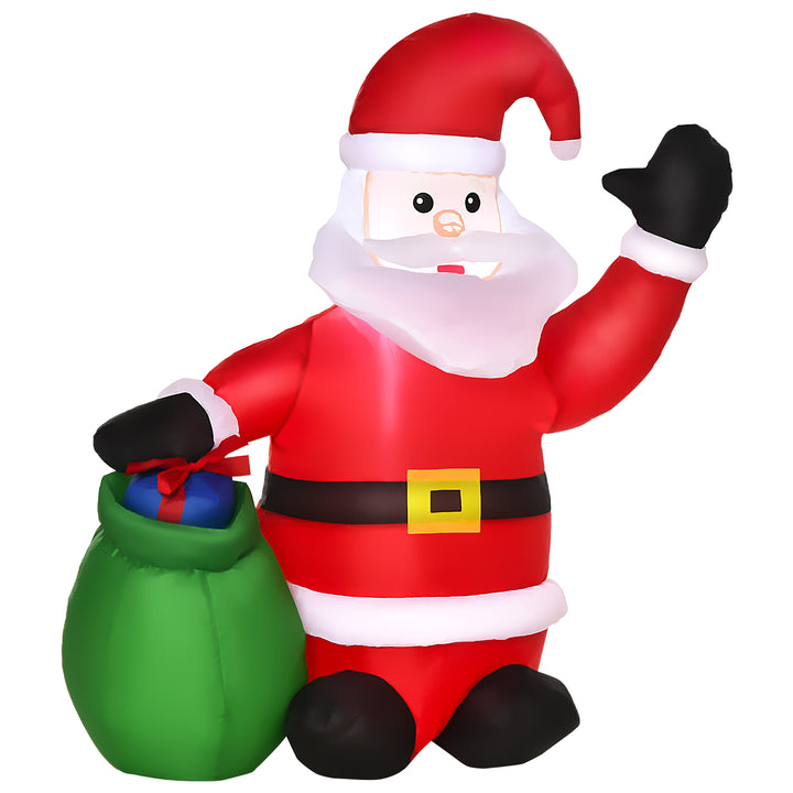 MCL Inflatable Blow up Christmas Santa Claus 4ft LED Yard Holiday Decoration