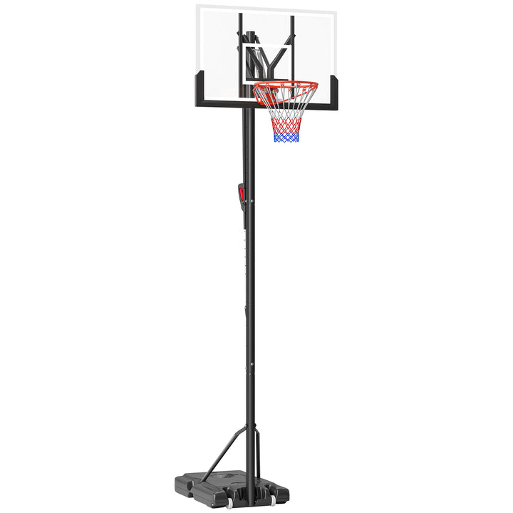 SPORTNOW 6 Level Height Adjustable Freestanding Basketball Hoop and Stand with Wheels, 2.35M-3.05M | Aosom UK