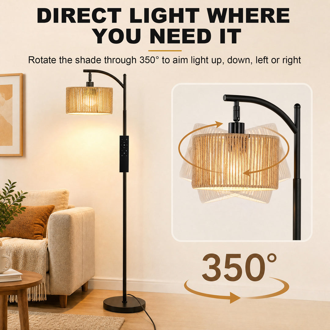 LED Floor Lamp, 160 cm Modern Dimmable Standing Lamp with Adjustable - view 5