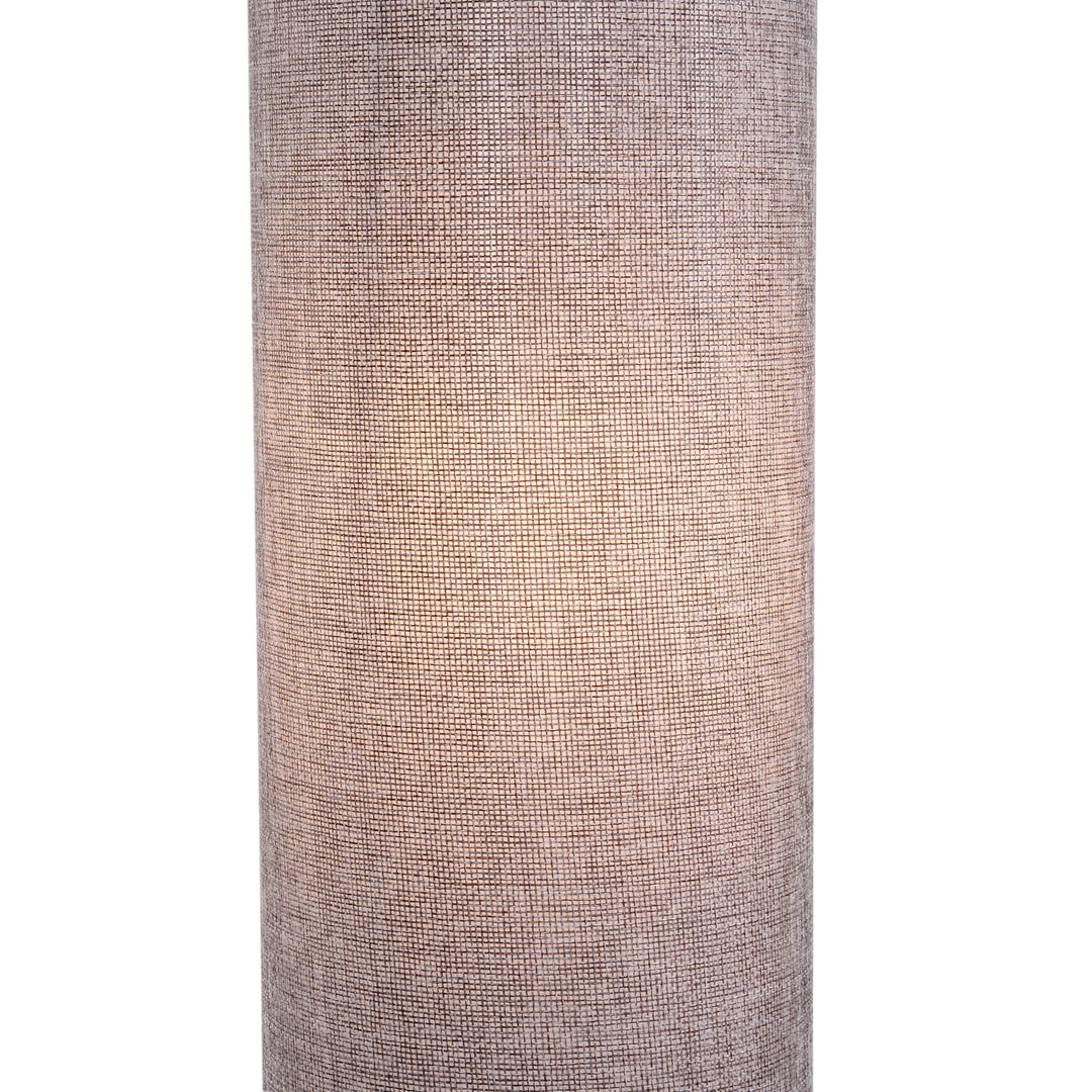 Floor Lamp for Living Room, 47" Modern Standing Lamp with Linen Shade, Wooden Base, Grey