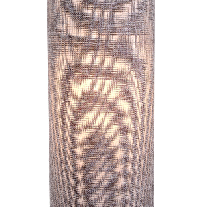 Floor Lamp for Living Room, 47" Modern Standing Lamp with Linen Shade, Wooden Base, Grey