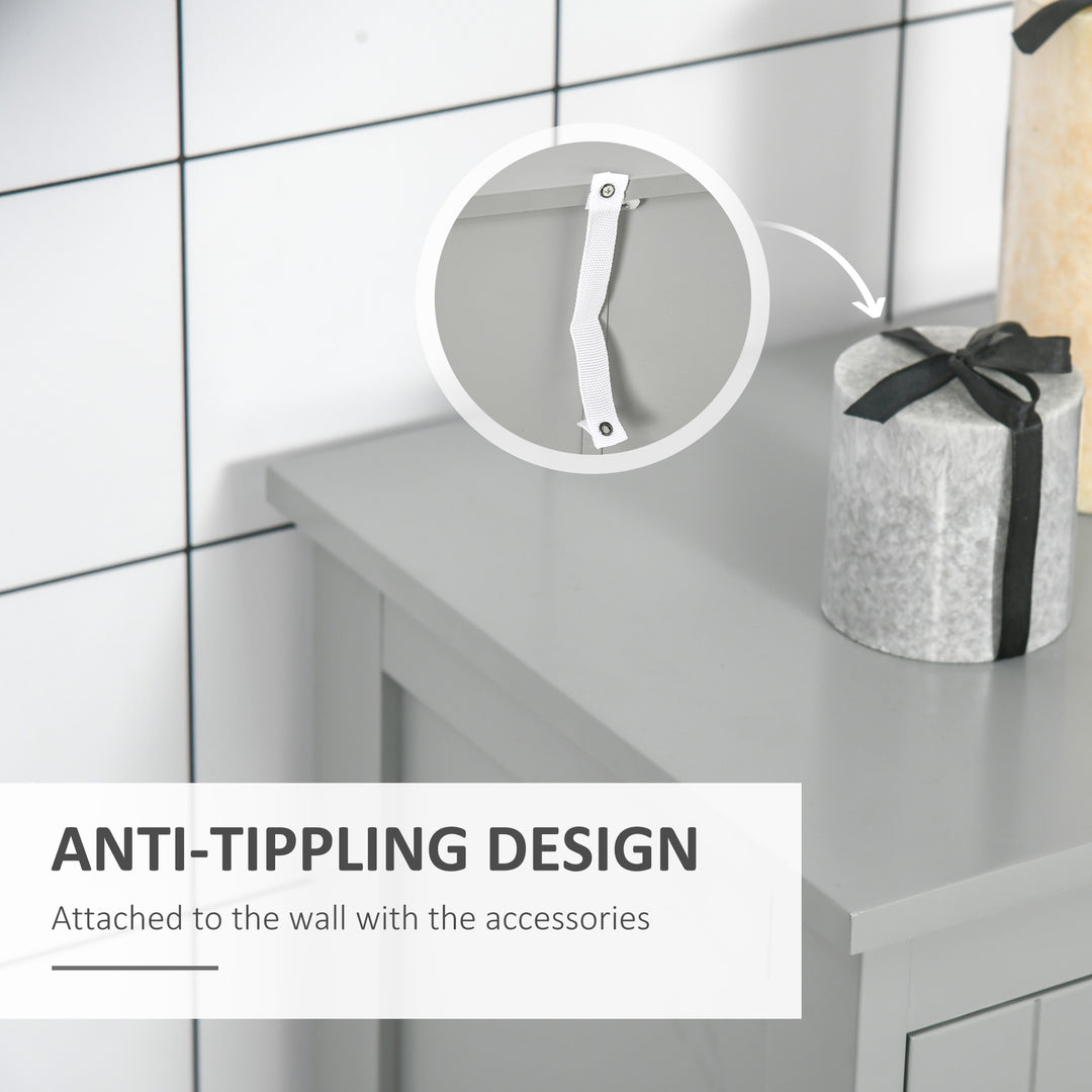 Modern Bathroom Floor Cabinet - Grey