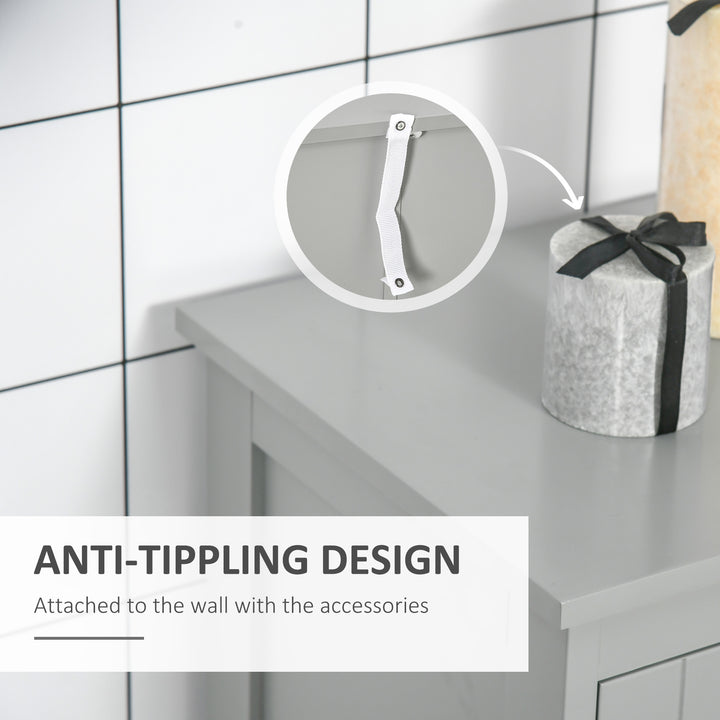 Modern Bathroom Floor Cabinet - Grey
