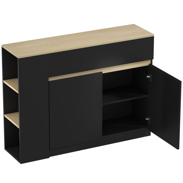 Kitchen Island, Storage Cabinet with Adjustable Shelf, 2 Drawers, 3 Op