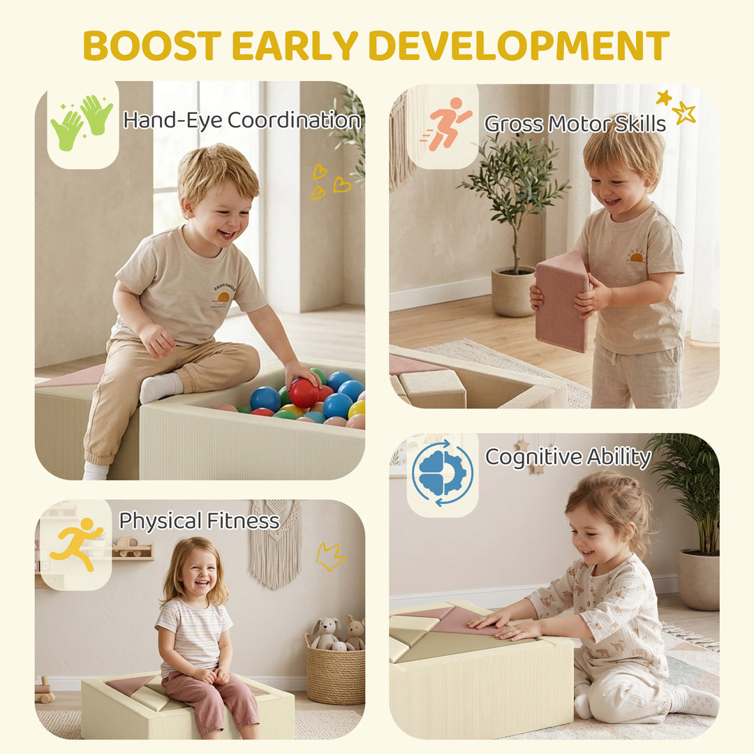 Soft Play 9 Piece Foam Climbing Blocks Soft Play Set with Tangram Play