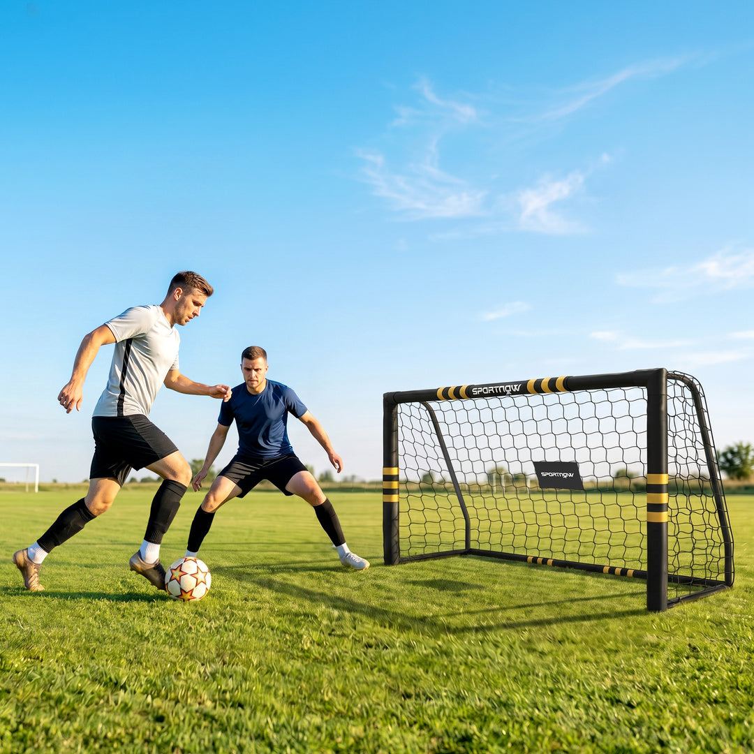 Football Goal, 6 x 4ft Portable Football Net with EPE Foam Padding, PV