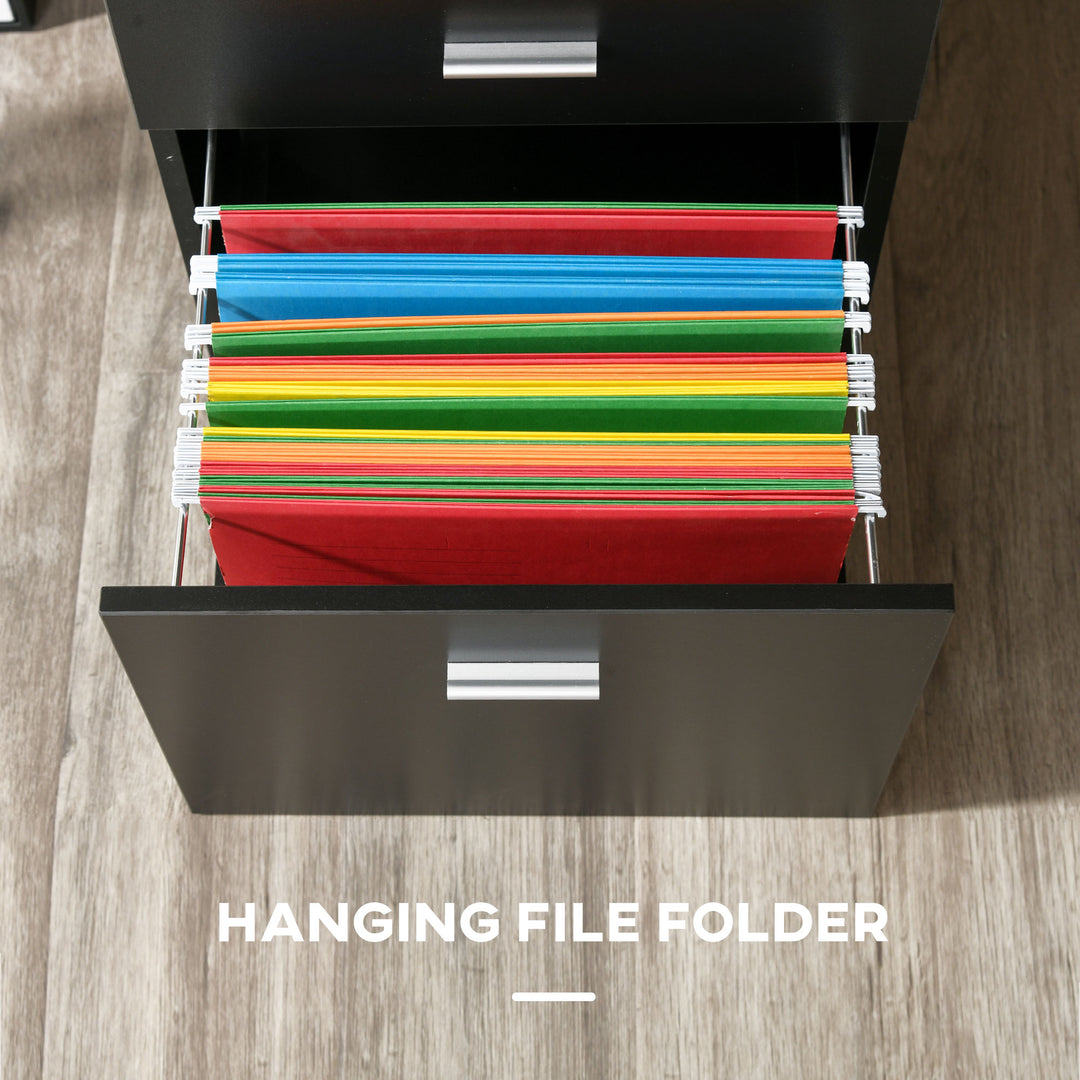 MCL L-Shaped Computer Desk Table with Storage Drawer, Home Office Desk Corner Industrial Style Workstation for A4 Files 143.5 x 143.5 x 76cm, Black