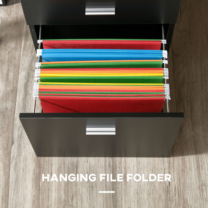 MCL L-Shaped Computer Desk Table with Storage Drawer, Home Office Desk Corner Industrial Style Workstation for A4 Files 143.5 x 143.5 x 76cm, Black