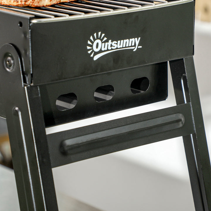 Foldable Charcoal Grill - Black