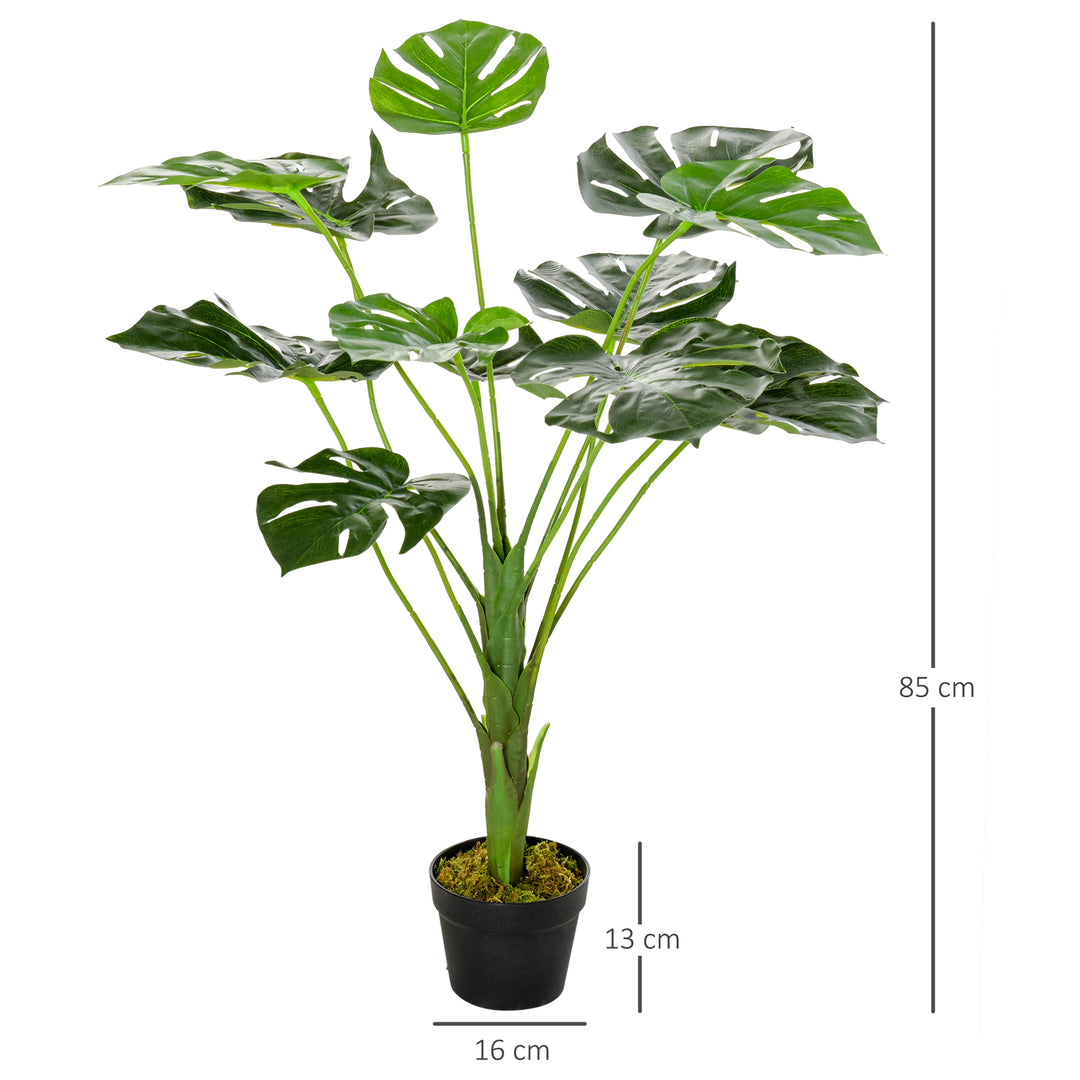 Decorative Artificial Monstera Plants in Pot Fake Plants for Home Indoor Decor, 85cm