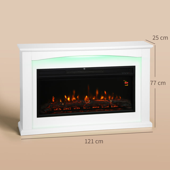 MCL 2000W 5118 BTU Faux Flame Fireplace - White
