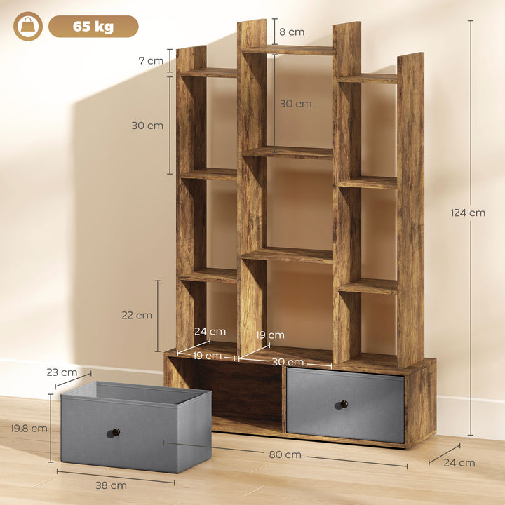 12 Shelf Storage Unit, with Drawers