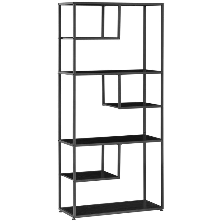 Industrial Accent Display Rack 7 Tier Bookcase, Display Rack for Livin