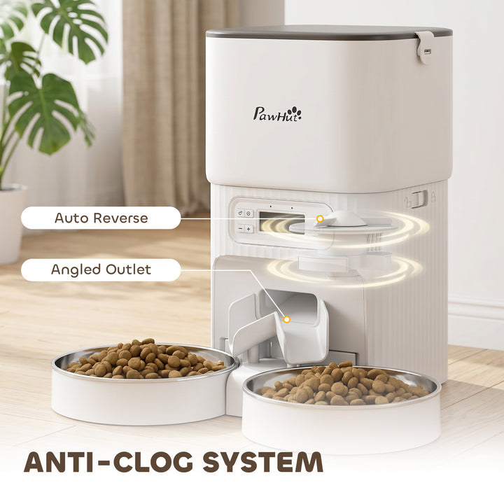 Automatic Cat Feeder Timed Portion Control Pet Food Dispenser with 2 S