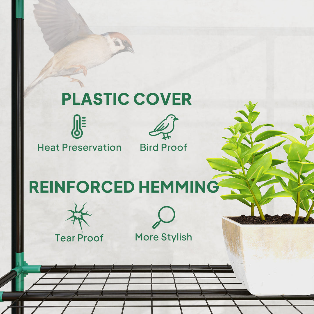 46 x 215cm Nine-Shelf Greenhouse
