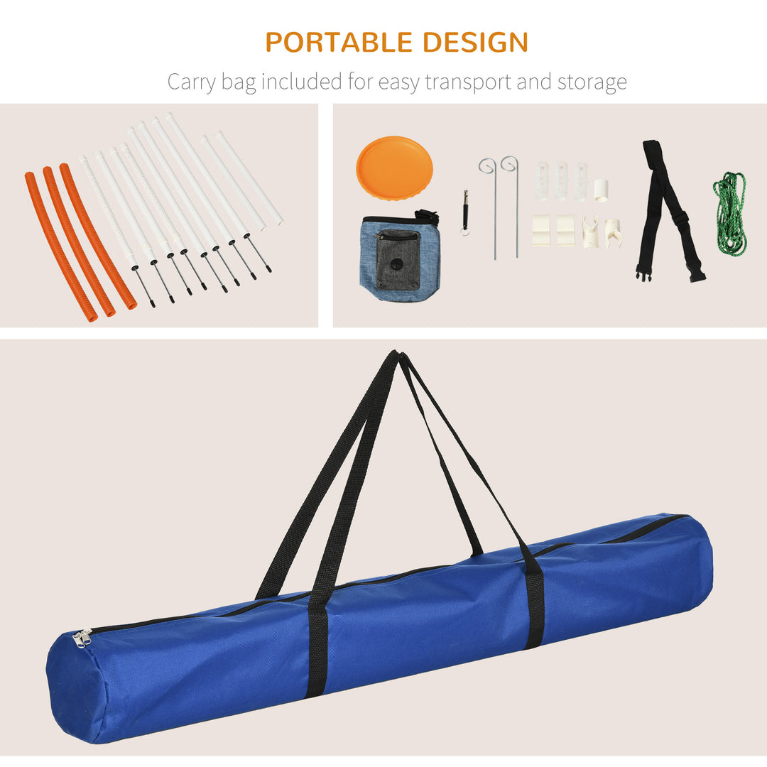 Dog Agility Training Equipment for Dogs with Carry Bag - Multicoloured