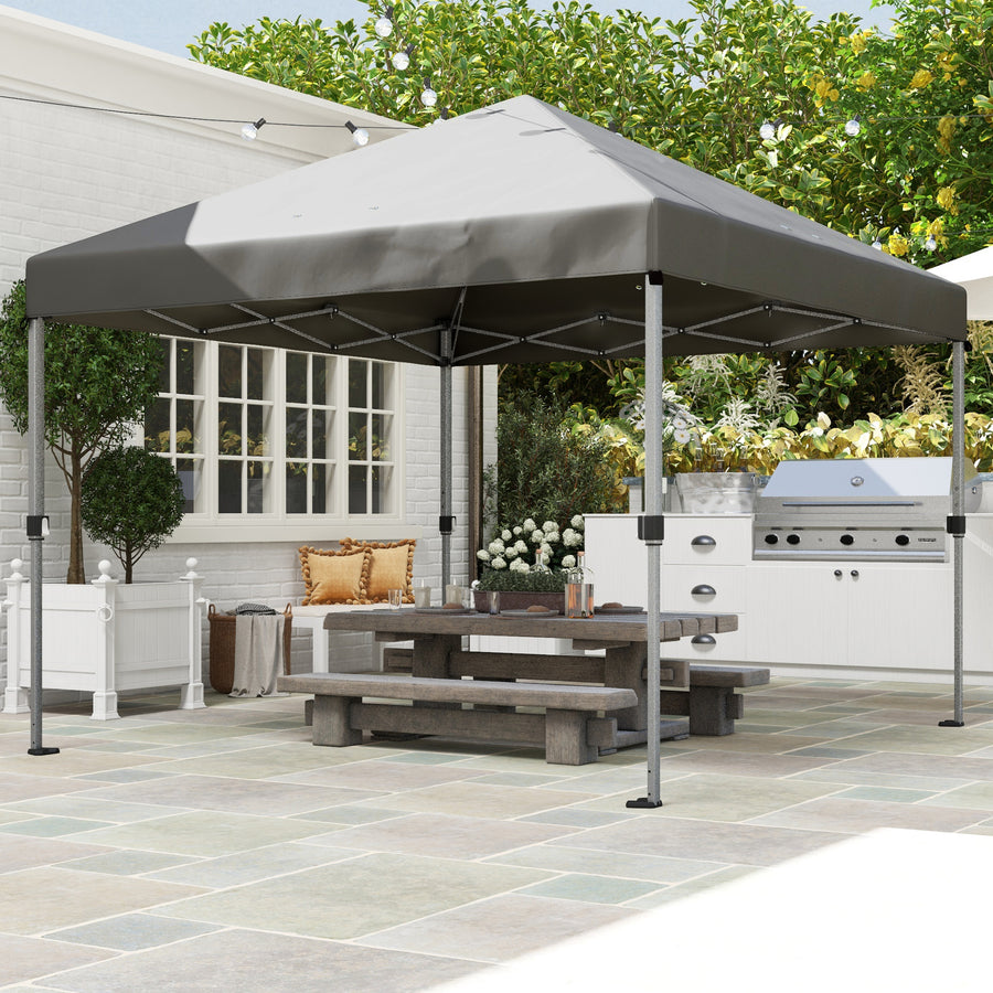 3 x 3m Pop-Up Gazebo, with Accessories - Grey