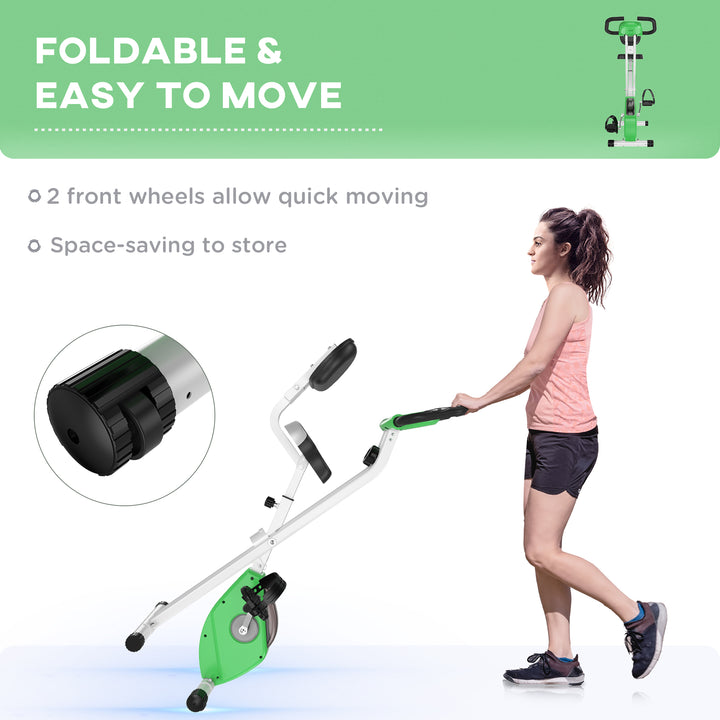 Folding Exercise Bike, Fitness Bicycle Indoor Trainer, Quiet 8-Level M