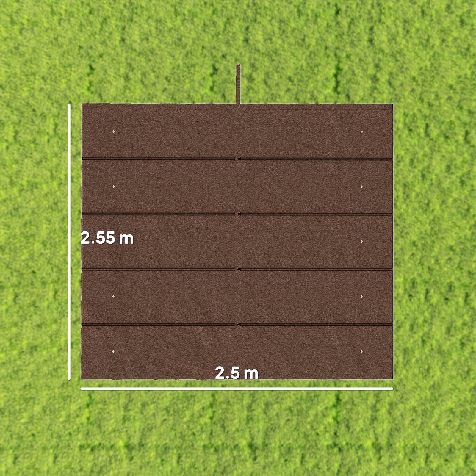 Retractable Pergola Cover, 2.55 x 2.5 m Replacement Canopy Fabric for 