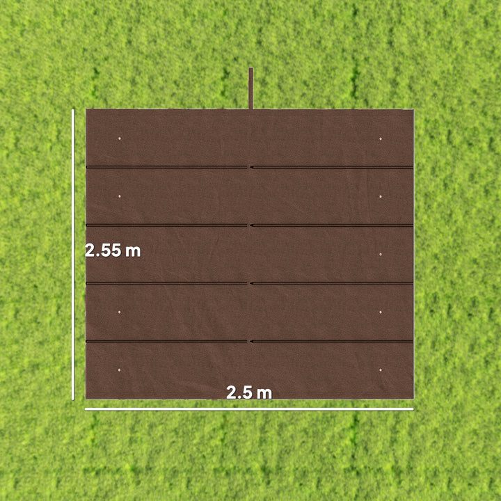 Retractable Pergola Cover, 2.55 x 2.5 m Replacement Canopy Fabric for 