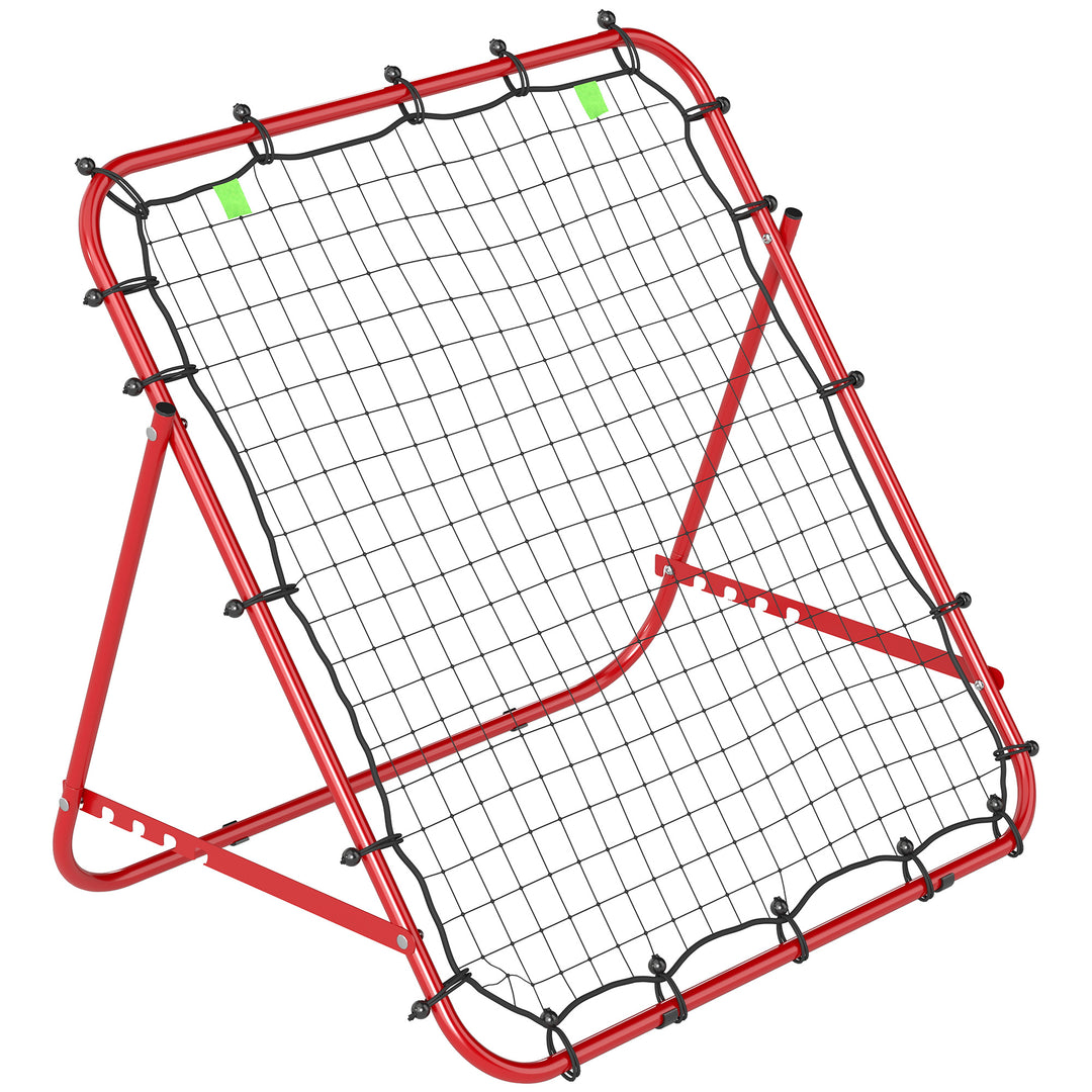 Adjustable Rebounder Net Kickback Target Goal for Teens Adults Training - Red
