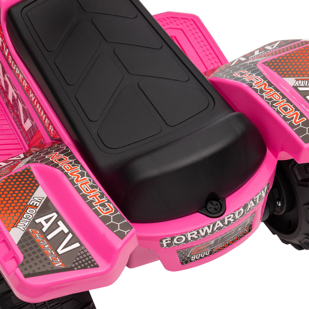 6V Kids Electric Ride on Car Toddlers Quad Bike All Terrain Vehicle Toy With Music for 18-36 months Pink