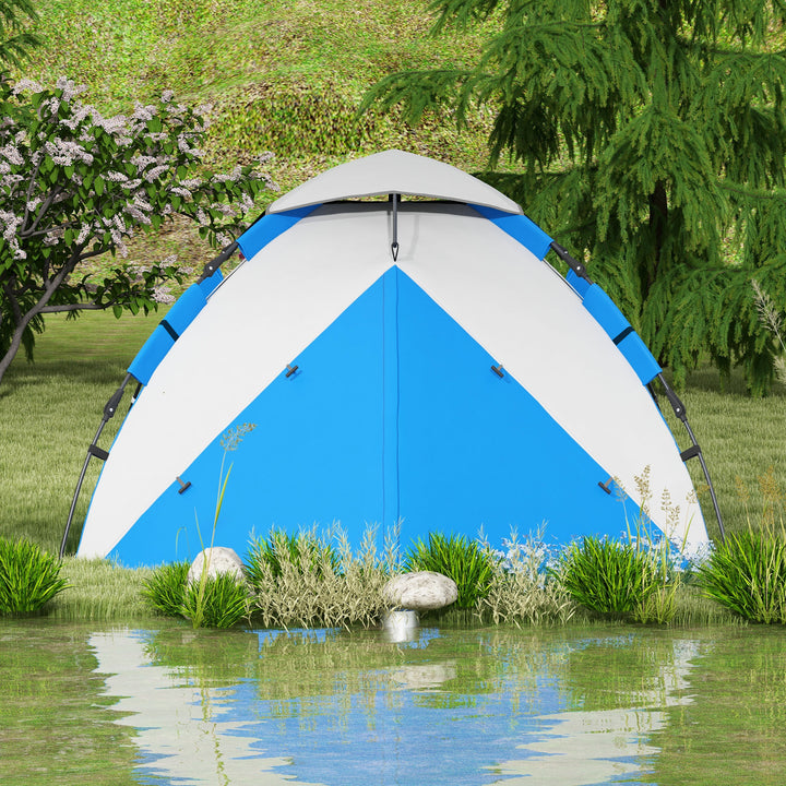 Two-Man One Room Camping Tent, with Accessories - Blue