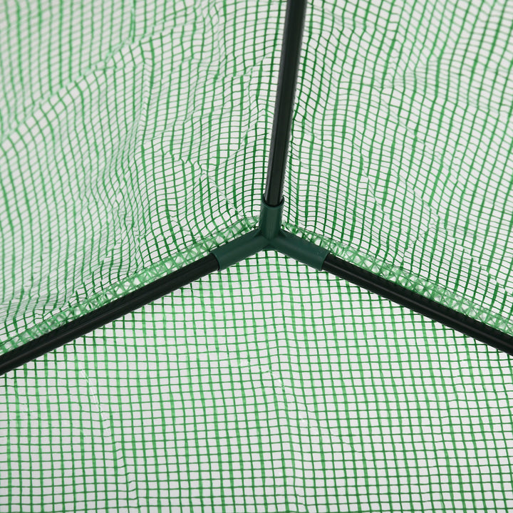 Walk In Greenhouse with Shelves, Portable Gardening Plant Grow House for Outdoor with 2 Tier Shelf, Roll-Up Zippered Door, PE Cover, 141 x 72 x 191cm, Green