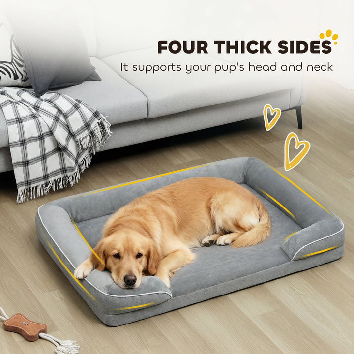 Dog Sofa Bed, Washable Pet Bed with Removable Cover and Non-Slip Botto