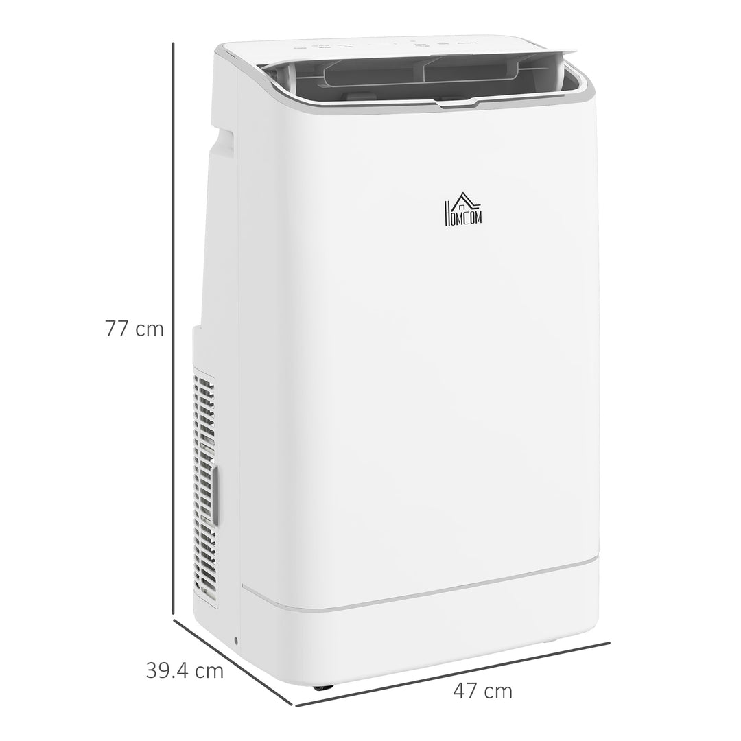 HOMCOM 5-in-1 Portable AC Unit 14,000 BTU, with APP & Remote Control, Dehumidifier, Heater, Cooler, 24 Hour Timer, Self-evaporating System | Aosom UK