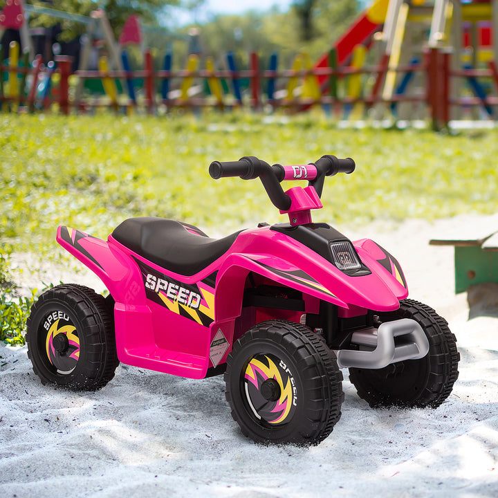 HOMCOM 6V Kids Electric Ride on Car ATV Toy Quad Bike Four Big Wheels w/ Forward Reverse Functions Toddlers for 18