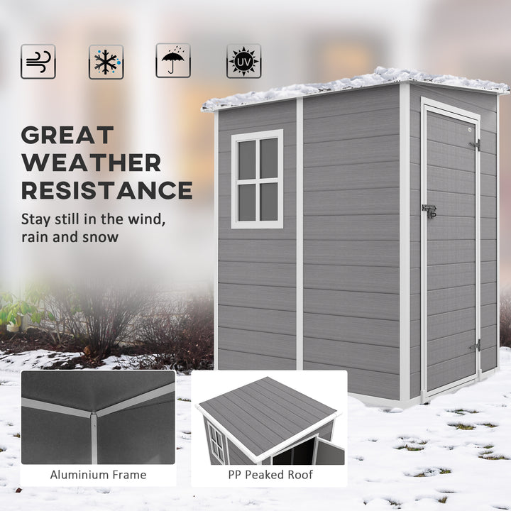 Outsunny Garden Storage Shed, 4'x5' Lean