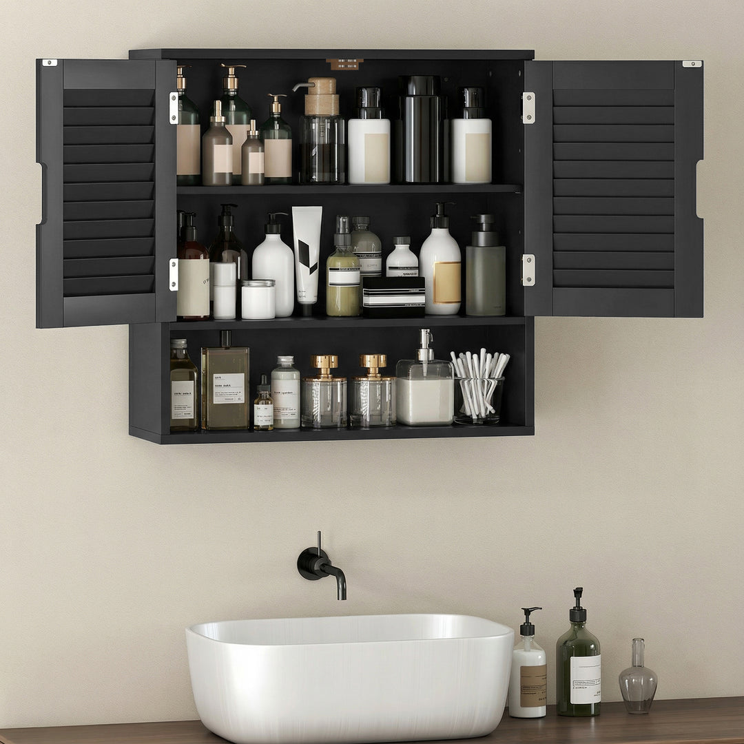 Bathroom Cabinet, Wall Mounted Storage Cabinet with Adjustable Shelves