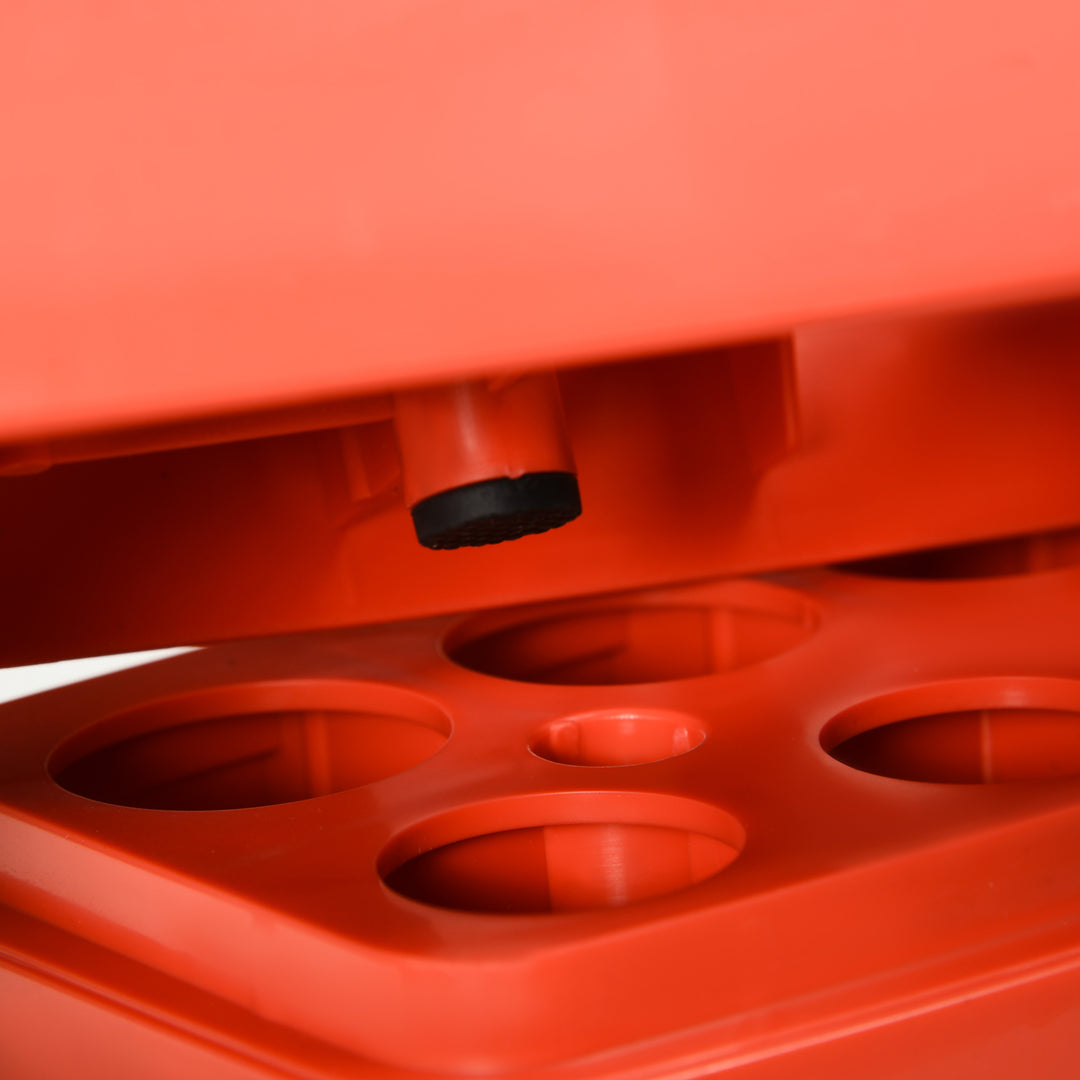 MCL Aerobic Step, 10cm, 15cm & 20cm Height Adjustable Exercise Stepper for Exercise Workout, Nonslip Step Board Great for Home & Office, Grey and Red