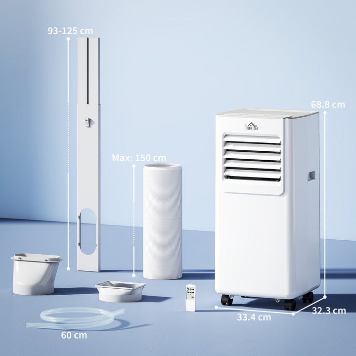 MCL 7000 BTU Air Conditioning Unit, 3-in-1 Portable Air Conditioner, Dehumidifier, Cooling Fan with 2 Speeds, 24H Timer, Remote Control, LED Display, Window Venting Kit, 15m²