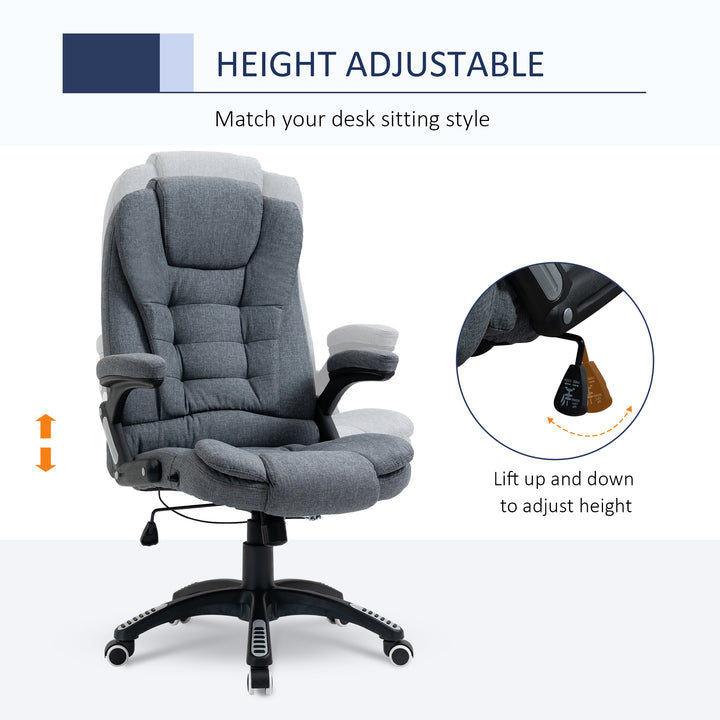 Ergonomic Office Chair Comfortable Desk Chair with Armrests Adjustable Height Reclining and Tilt Function Dark Grey
