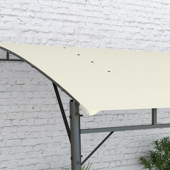 3 x 4m Metal Frame Pergola - Cream