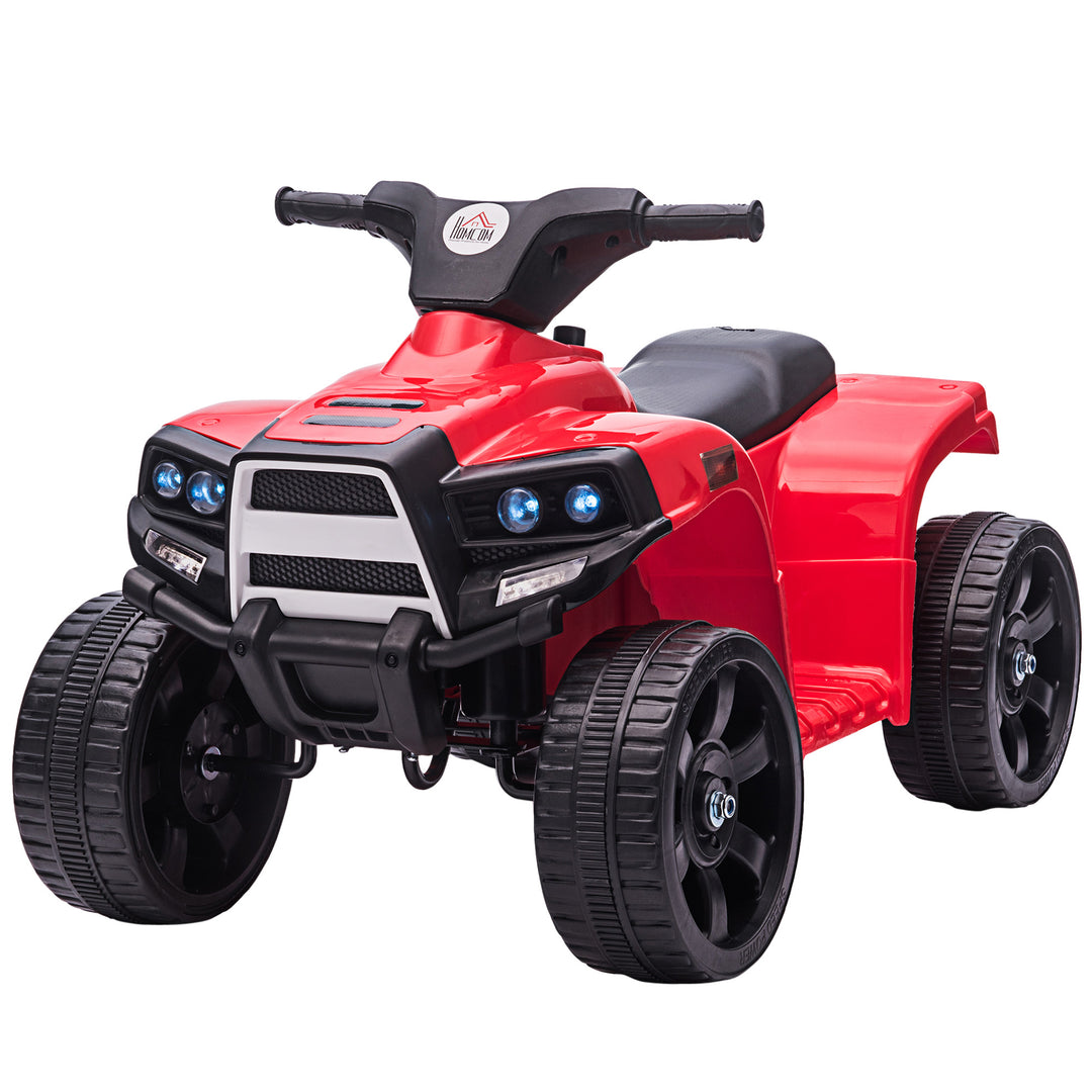 6V Kids Electric Ride on Car, ATV Toy, Quad Bike with Headlights, Horn, for Toddlers 18-36 Months Red