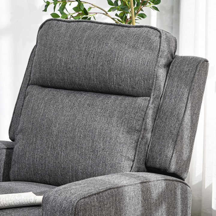 150° Electric Reclining Chair, with USB port and Footrest - Charcoal Grey