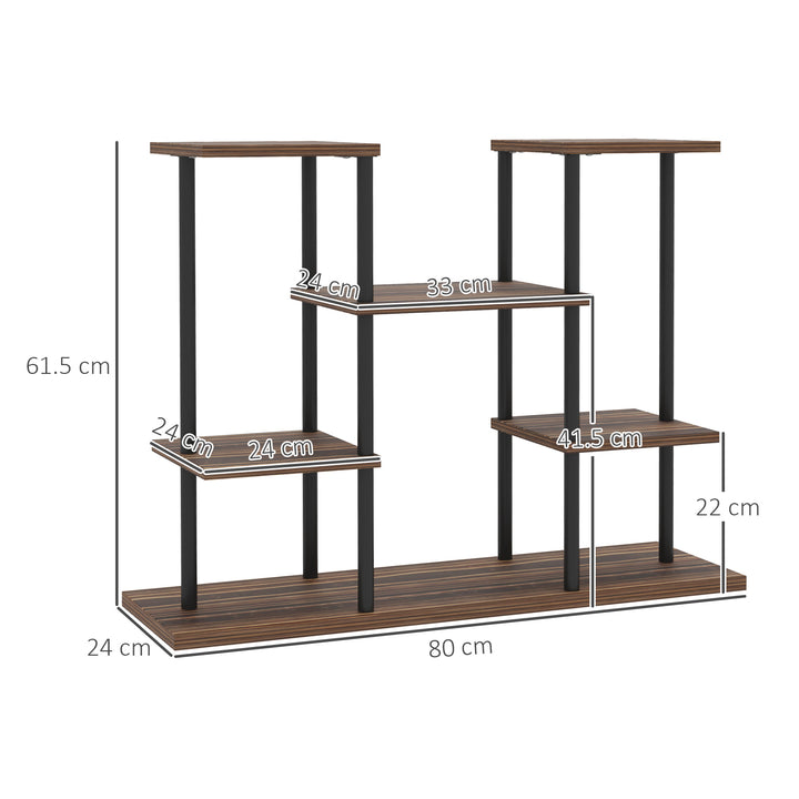 Four-Tier Wooden Shelf Plant Stand