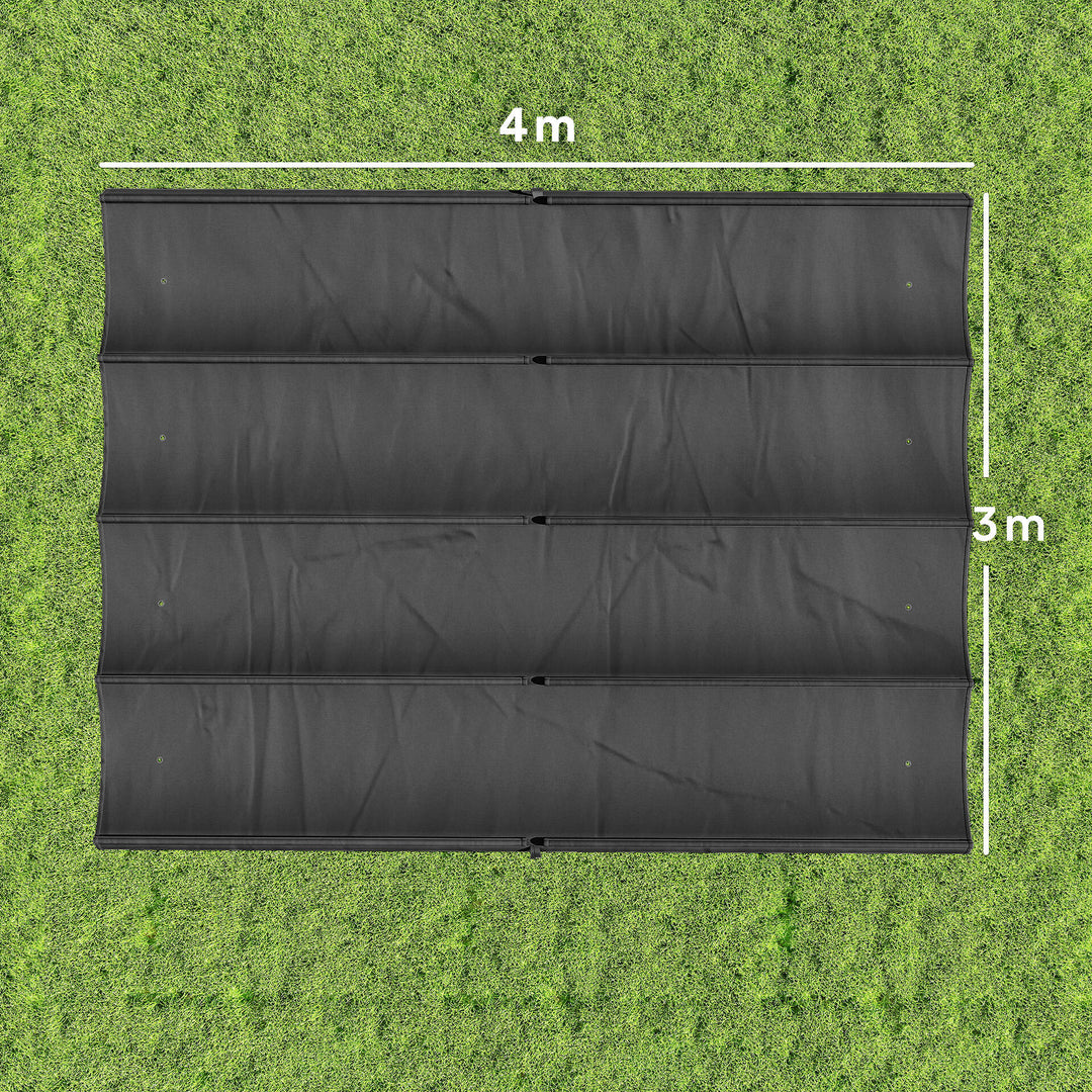 Retractable Pergola Canopy Only, 3.92 x 3.5 m, UV30+ Replacement Canopy Cover for 4 x 3 m Pergola