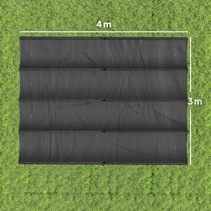 Retractable Pergola Canopy Only, 3.92 x 3.5 m, UV30+ Replacement Canopy Cover for 4 x 3 m Pergola