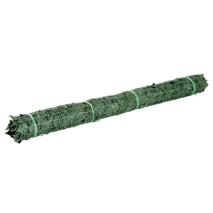 1-Piece Artificial Leaf Hedge Screen Privacy Fence Panel for Garden Outdoor Indoor Decor, Dark Green, 2.4M x 1M