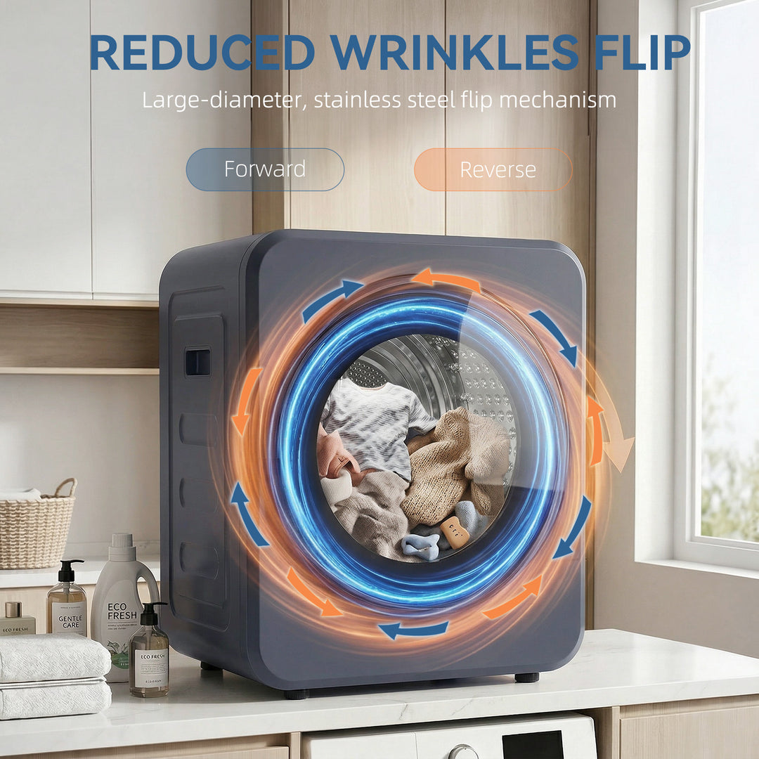Vented Tumble Dryer, 4 kg Front Tumble Dryer with Stainless Steel Tub,