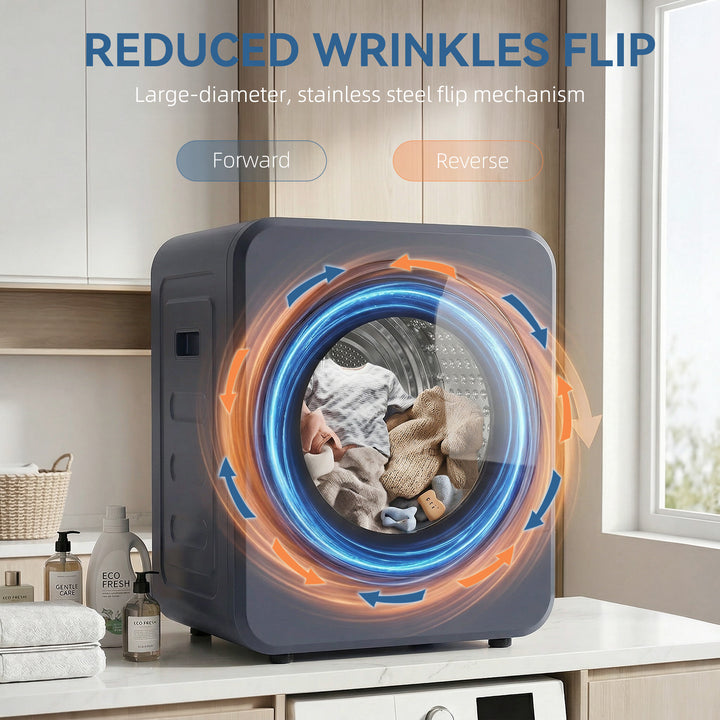 Vented Tumble Dryer, 4 kg Front Tumble Dryer with Stainless Steel Tub,